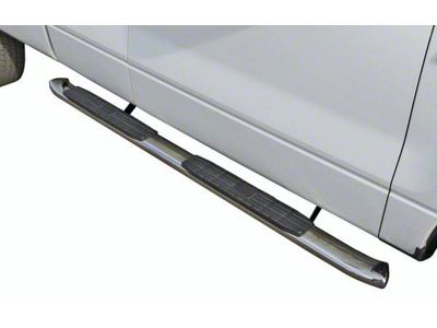 4X Series 4-Inch Oval Side Step Bars; Stainless Steel (19-24 Ranger SuperCrew)