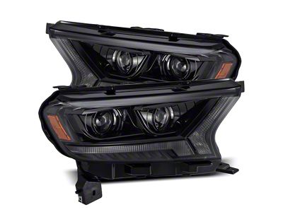 PRO-Series Projector Headlights; Alpha Black Housing; Clear Lens (19-23 Ranger)