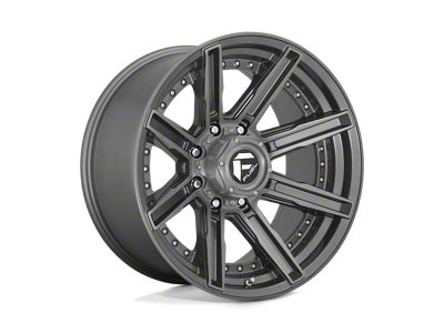 Fuel Wheels Rogue Platinum Brushed Gunmetal Tinted Clear 8-Lug Wheel; 20x10; -18mm Offset (07-10 Silverado 2500 HD)