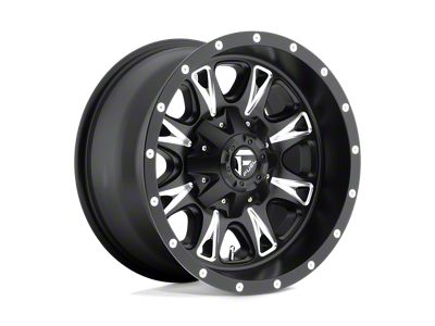 Fuel Wheels Throttle Matte Black Milled 8-Lug Wheel; 20x9; 1mm Offset (07-10 Silverado 3500 HD SRW)