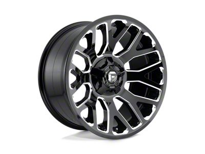 Fuel Wheels Warrior Gloss Black Milled 8-Lug Wheel; 20x9; 1mm Offset (07-10 Silverado 3500 HD SRW)