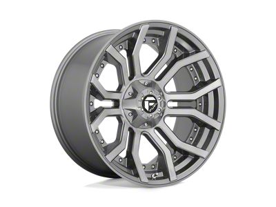Fuel Wheels Rage Platinum Brushed Gunmetal Tinted Clear 5-Lug Wheel; 20x9; 1mm Offset (09-18 RAM 1500)