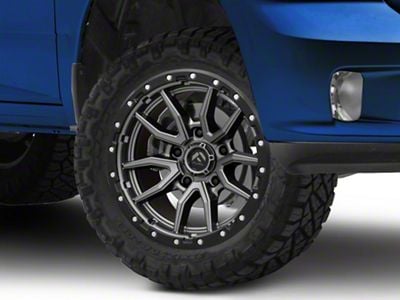 Fuel Wheels Rebel Matte Gunmetal with Black Bead Ring 5-Lug Wheel; 20x9; 1mm Offset (09-18 RAM 1500)