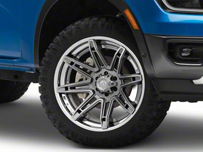 Fuel Wheels Fusion Forged Brawl Platinum with Chrome Lip 6-Lug Wheel; 20x10; -18mm Offset (24-25 Ranger)