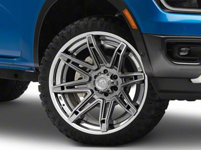 Fuel Wheels Fusion Forged Brawl Platinum with Chrome Lip 6-Lug Wheel; 22x10; -18mm Offset (24-25 Ranger)