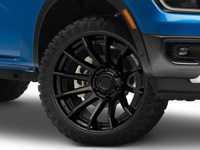 Fuel Wheels Fusion Forged Burn Matte Black with Gloss Black Lip 6-Lug Wheel; 24x12; -44mm Offset (24-25 Ranger)