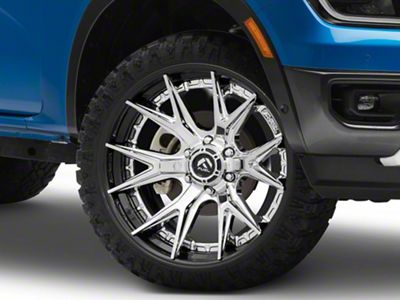 Fuel Wheels Fusion Forged Catalyst Chrome with Gloss Black Lip 6-Lug Wheel; 22x10; -18mm Offset (24-25 Ranger)