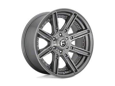 Fuel Wheels Rogue Platinum Brushed Gunmetal Tinted Clear 5-Lug Wheel; 20x9; 1mm Offset (94-01 RAM 1500)