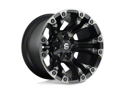 Fuel Wheels Vapor Matte Black with Gray Tint 5-Lug Wheel; 18x9; 1mm Offset (94-01 RAM 1500)