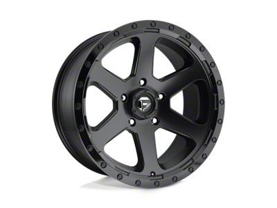 Fuel Wheels Ripper Matte Black with Gloss Black Lip 6-Lug Wheel; 16x8; 1mm Offset (99-06 Sierra 1500)