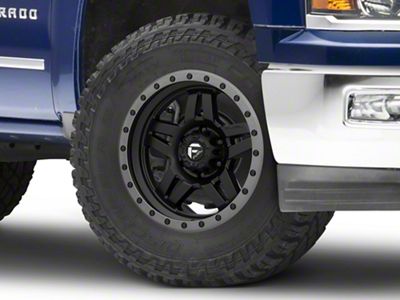 Fuel Wheels Anza Matte Black with Anthracite Ring 6-Lug Wheel; 18x9; 1mm Offset (14-18 Silverado 1500)