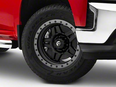 Fuel Wheels Anza Matte Black with Anthracite Ring 6-Lug Wheel; 18x9; 1mm Offset (19-25 Silverado 1500)