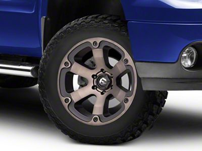 Fuel Wheels Beast Matte Black Machined with Dark Tint 6-Lug Wheel; 20x10; -18mm Offset (07-13 Sierra 1500)