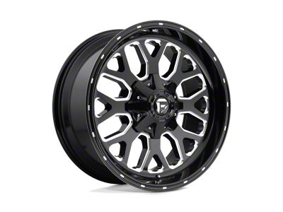 Fuel Wheels Titan Gloss Black Milled 6-Lug Wheel; 20x9; 7mm Offset (15-22 Colorado)