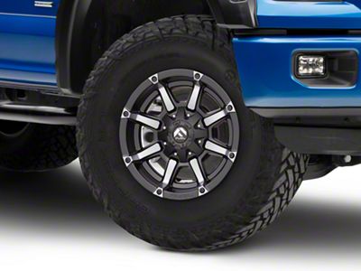 Fuel Wheels Coupler Matte Black Machined 6-Lug Wheel; 17x9; -12mm Offset (15-20 F-150)