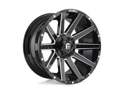 Fuel Wheels Contra Gloss Black Milled 5-Lug Wheel; 20x9; 1mm Offset (87-90 Dakota)