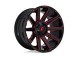 Fuel Wheels Contra Gloss Black with Red Tinted Clear 5-Lug Wheel; 20x10; -18mm Offset (87-90 Dakota)