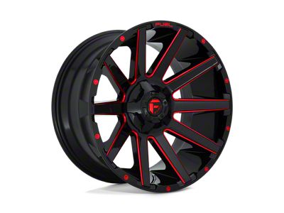 Fuel Wheels Contra Gloss Black with Red Tinted Clear 5-Lug Wheel; 20x10; -18mm Offset (87-90 Dakota)