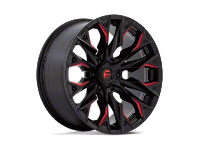 Fuel Wheels Flame Gloss Black Milled with Candy Red 6-Lug Wheel; 20x9; 1mm Offset (21-25 F-150)