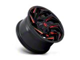 Fuel Wheels Reaction Gloss Black Milled with Red Tint 6-Lug Wheel; 20x10; -18mm Offset (21-26 F-150)