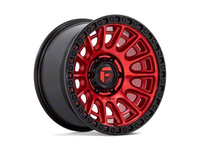 Fuel Wheels Cycle Candy Red with Black Ring 6-Lug Wheel; 17x9; -12mm Offset (24-25 Ranger)