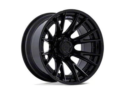 Fuel Wheels Catalyst Matte Black with Gloss Black Lip 8-Lug Wheel; 22x10; -18mm Offset (20-25 Sierra 2500 HD)