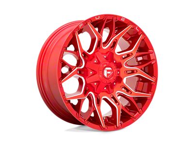 Fuel Wheels Twitch Candy Red Milled 8-Lug Wheel; 20x9; 1mm Offset (20-25 Sierra 2500 HD)
