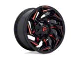 Fuel Wheels Reaction Gloss Black Milled with Red Tint 6-Lug Wheel; 20x10; -18mm Offset (19-26 Silverado 1500)
