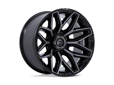 Fuel Wheels Flux Gloss Black Brushed Face with Gray Tint 8-Lug Wheel; 20x9; 1mm Offset (20-25 Silverado 2500 HD)