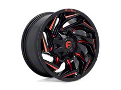 Fuel Wheels Reaction Gloss Black Milled with Red Tint 6-Lug Wheel; 20x9; 20mm Offset (21-25 Tahoe)