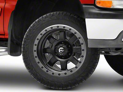 Fuel Wheels Trophy Matte Black with Anthracite Ring 6-Lug Wheel; 20x9; 1mm Offset (99-06 Silverado 1500)