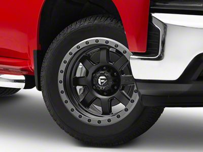 Fuel Wheels Trophy Matte Black with Anthracite Ring 6-Lug Wheel; 20x9; 1mm Offset (19-25 Silverado 1500)
