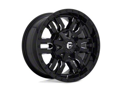 Fuel Wheels Sledge Gloss Black Milled 8-Lug Wheel; 18x9; 20mm Offset (01-06 Sierra 2500 HD)