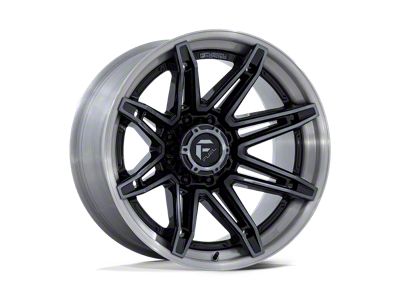Fuel Wheels Fusion Forged Brawl Gloss Black Brushed Dark Tinted Clear 8-Lug Wheel; 24x12; -44mm Offset (01-06 Sierra 3500 HD SRW)