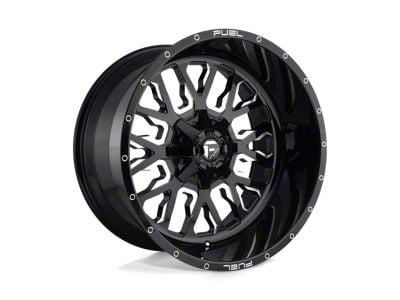 Fuel Wheels Stroke Gloss Black Milled 8-Lug Wheel; 18x9; 1mm Offset (01-06 Sierra 3500 HD SRW)