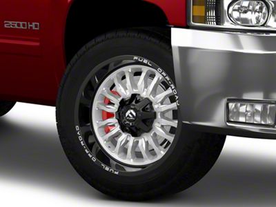Fuel Wheels Arc Silver Brushed Face with Milled Black Lip 8-Lug Wheel; 20x10; -18mm Offset (01-06 Silverado 2500 HD)