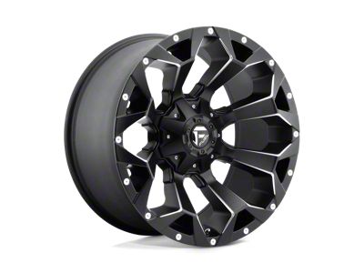 Fuel Wheels Assault Matte Black Milled 8-Lug Wheel; 22x10; -18mm Offset (01-06 Silverado 2500 HD)