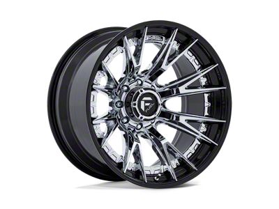 Fuel Wheels Catalyst Chrome with Gloss Black Lip 8-Lug Wheel; 22x12; -44mm Offset (01-06 Silverado 2500 HD)