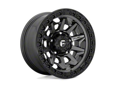 Fuel Wheels Covert Matte Gunmetal with Black Bead Ring 8-Lug Wheel; 20x9; 20mm Offset (01-06 Silverado 2500 HD)