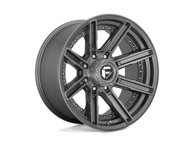 Fuel Wheels Rogue Platinum Brushed Gunmetal Tinted Clear 8-Lug Wheel; 20x10; -18mm Offset (01-06 Silverado 2500 HD)