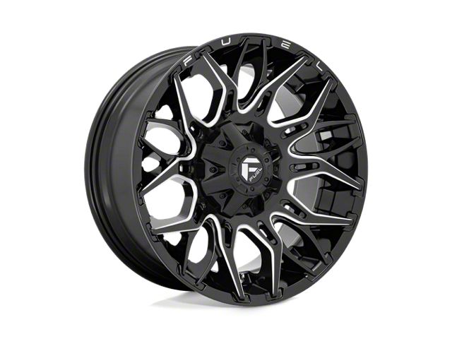 Fuel Rims 2500 Fuel Wheels Silverado 2500 Twitch Glossy Black Milled 8-Lug Wheel; 20x9 ...