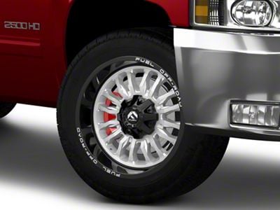 Fuel Wheels Arc Silver Brushed Face with Milled Black Lip 8-Lug Wheel; 20x10; -18mm Offset (01-06 Silverado 3500 HD SRW)