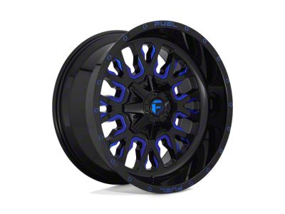 Fuel Wheels Stroke Gloss Black with Blue Tint Clear 8-Lug Wheel; 20x9; 20mm Offset (01-06 Silverado 3500 HD SRW)