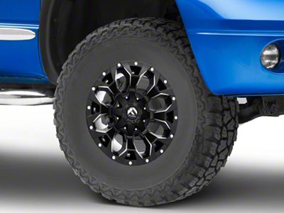 Fuel Wheels Assault Black Milled 5-Lug Wheel; 17x8.5; 25mm Offset (02-08 RAM 1500, Excluding Mega Cab)