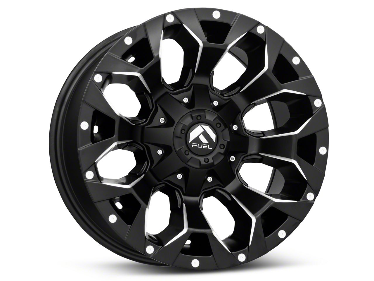 Fuel Wheels RAM Assault Black Milled 5Lug Wheel 17x9; 1mm Offset