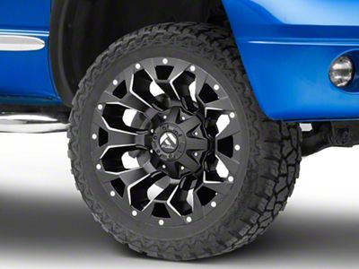 Fuel Wheels Assault Black Milled 5-Lug Wheel; 22x10; -19mm Offset (02-08 RAM 1500, Excluding Mega Cab)