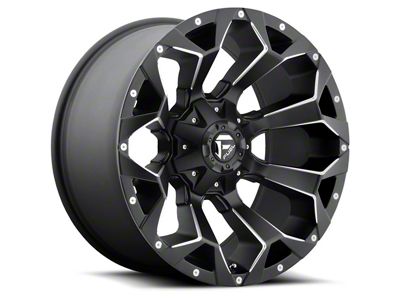 Fuel Wheels Assault Black Milled 5-Lug Wheel; 22x12; -44mm Offset (02-08 RAM 1500, Excluding Mega Cab)