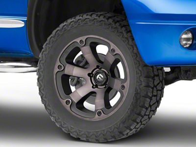 Fuel Wheels Beast Black Machined with Dark Tint 5-Lug Wheel; 20x10; -18mm Offset (02-08 RAM 1500, Excluding Mega Cab)