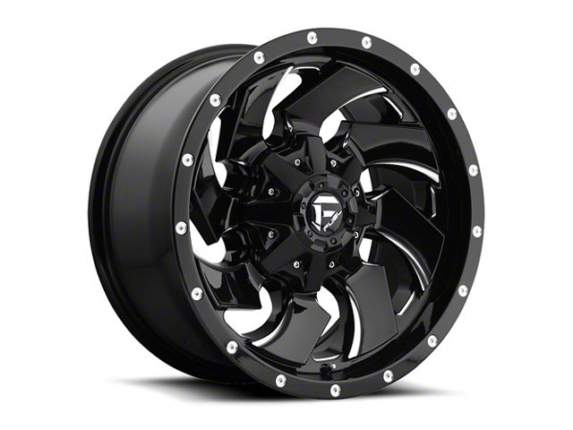 Fuel Wheels Cleaver Black Milled 5-Lug Wheel; 20x12; -44mm Offset (02-08 RAM 1500, Excluding Mega Cab)