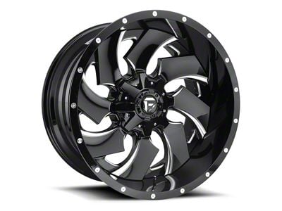 Fuel Wheels Cleaver Black Milled 5-Lug Wheel; 24x16; -99mm Offset (02-08 RAM 1500, Excluding Mega Cab)